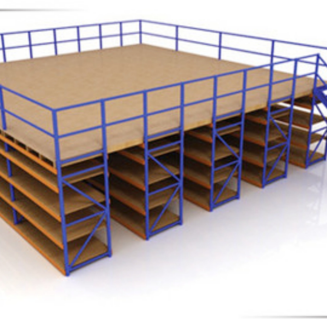 OEM Heavy Duty Custom Multi-Tier Q235B Steel Mezzanine Floor Racking System with Epoxy Coating for Warehouse Storage