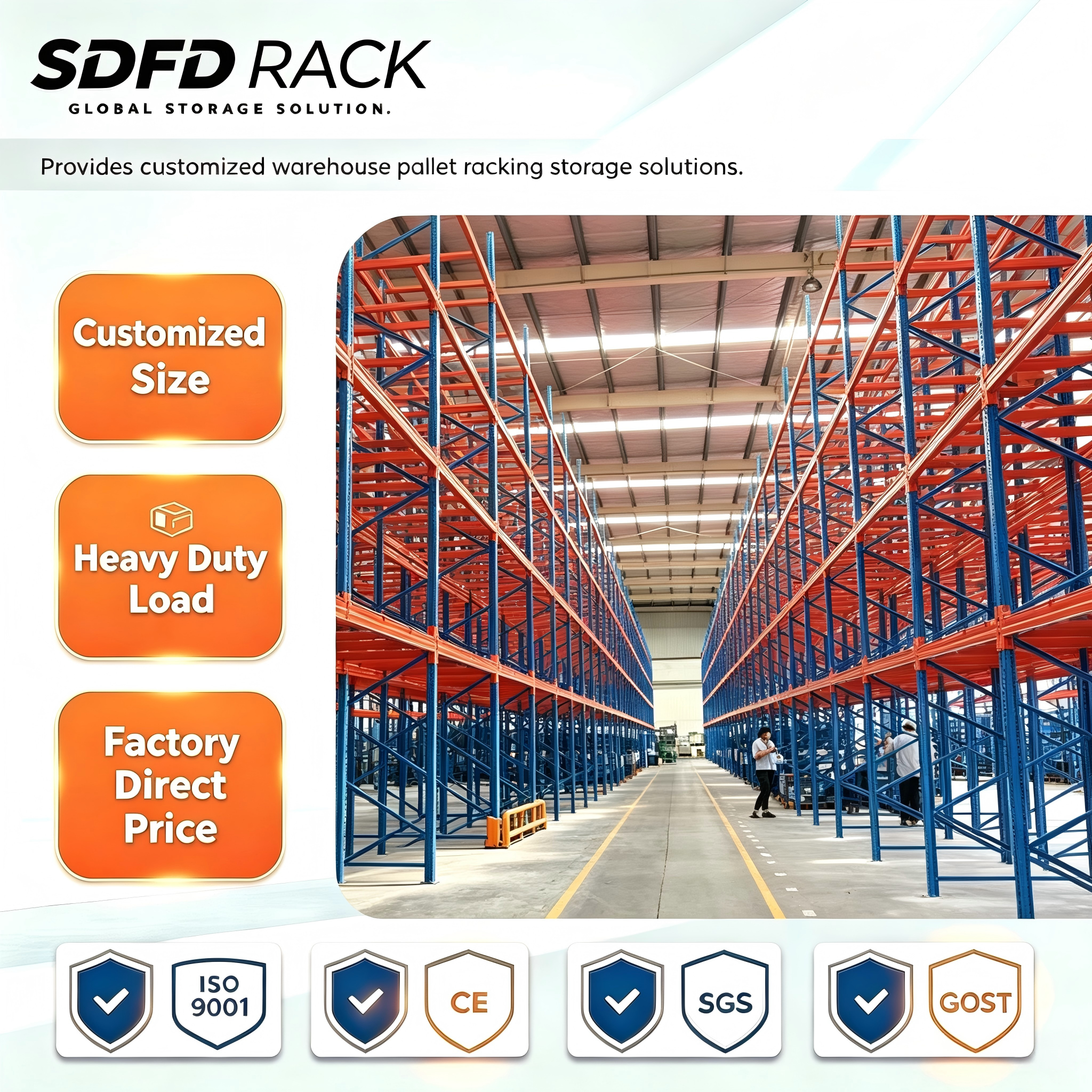 Heavy Duty Shelving Industrial Storage Selective Assembly Pallet Use Rack Warehouse Storage Pallet Rack