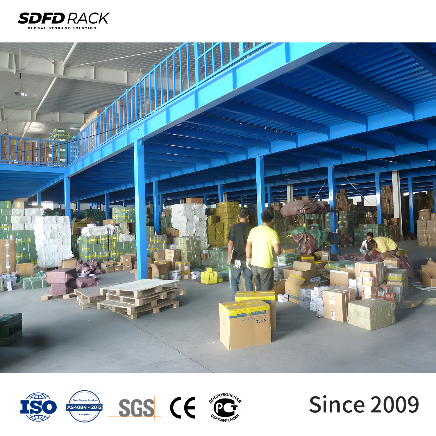 Free Design Industrial Mezzanine Floors Metal 3-Tier Steel Racking Mezzanine Platform for Warehouse Cargo Storage Equipment