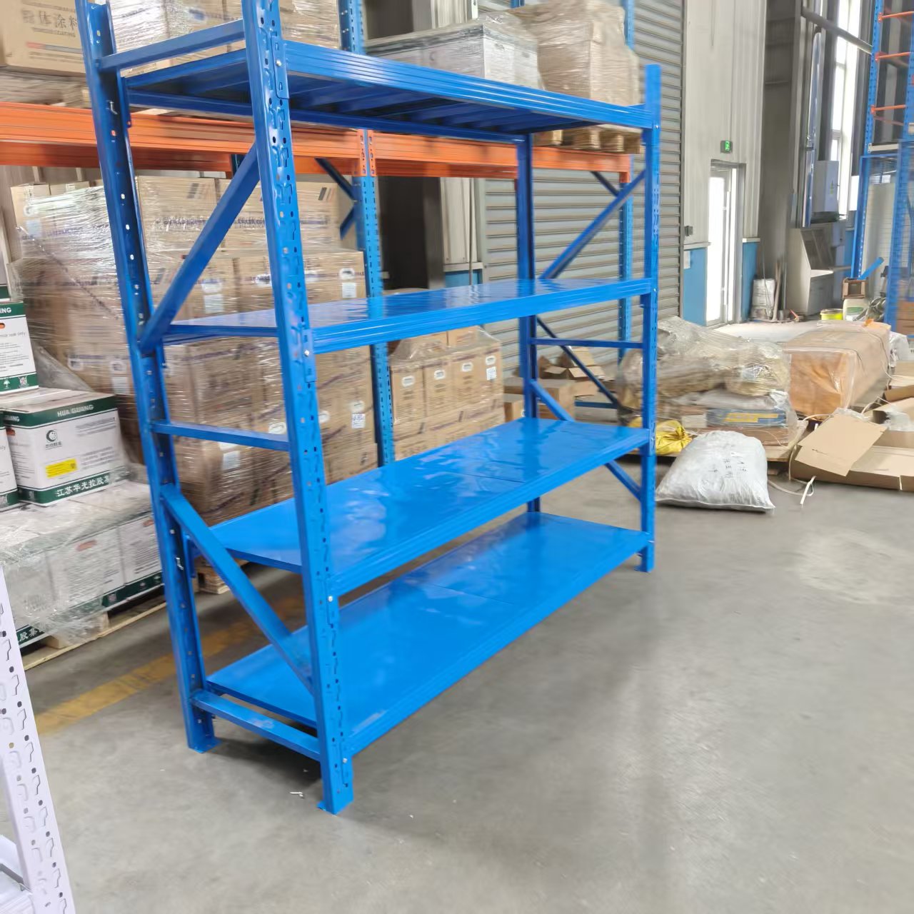 Medium Duty 5-Layer Cold Rolled Steel Adjustable Durable Stackable Shelving Racks Powder Coated Card Slot Assembly Industrial