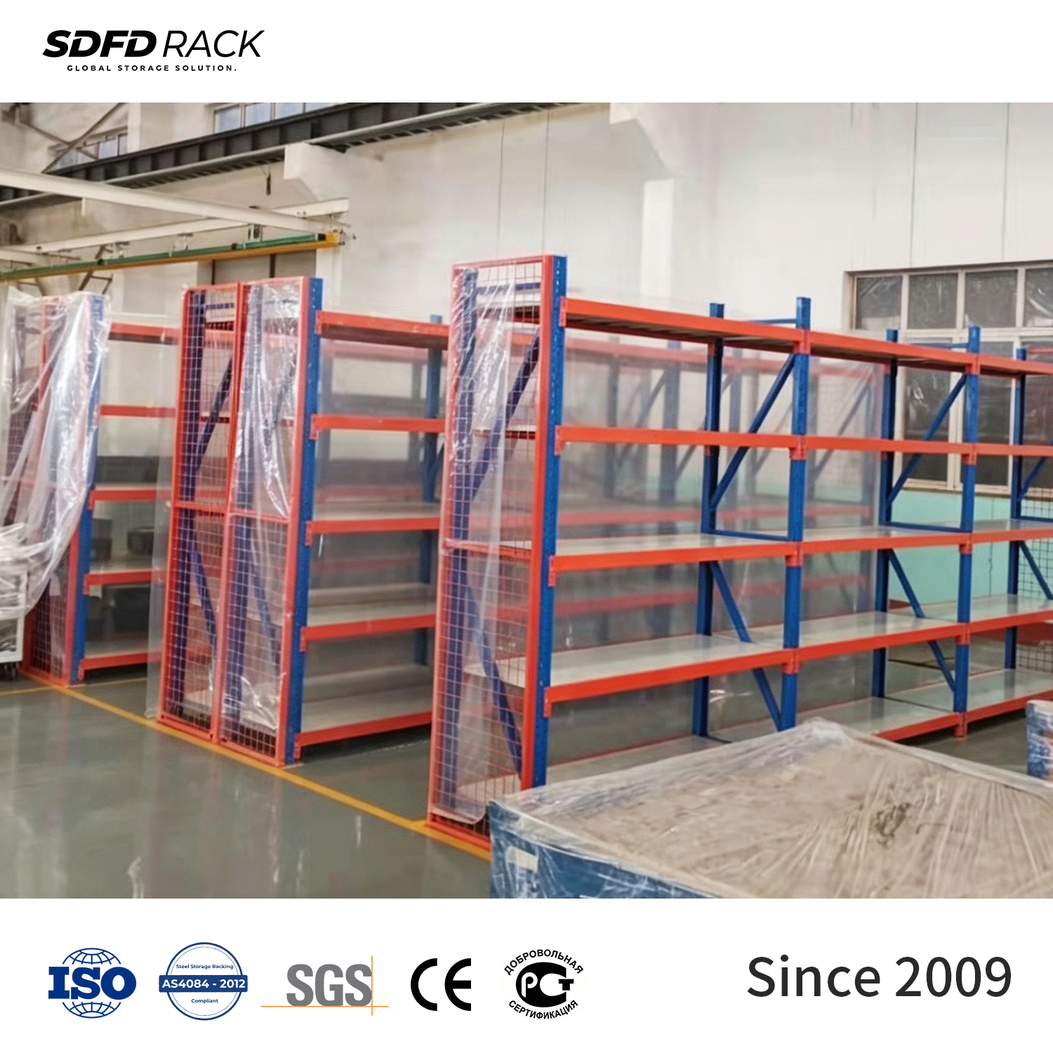 Adjustable Flexible Steel Selective Pallet Rack Multi-Level Corrosion Protection LongSpan Shelving Bolted Racking Warehouse Rack