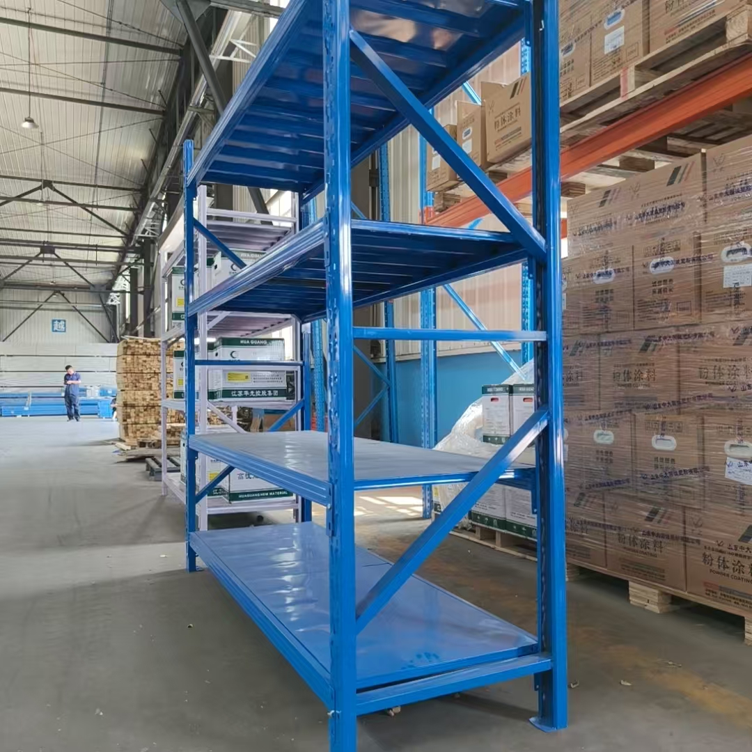 Medium Duty Cold Rolled Steel Adjustable Multi-Level Warehouse Shelving Racks Epoxy Powder Coating Easy Assembly for Industrial