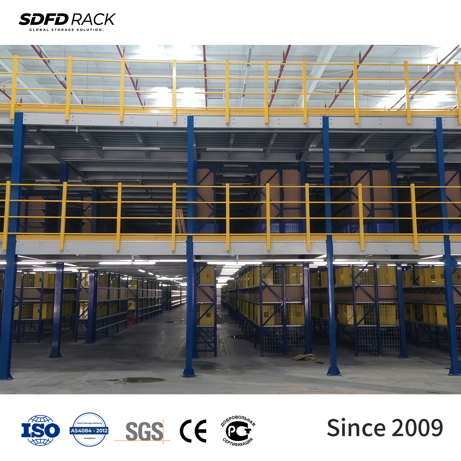 Mezzanine Racking System for Warehouse Storage Heavy Duty Steel Structure Platform High Quality Customizable Multi-layer