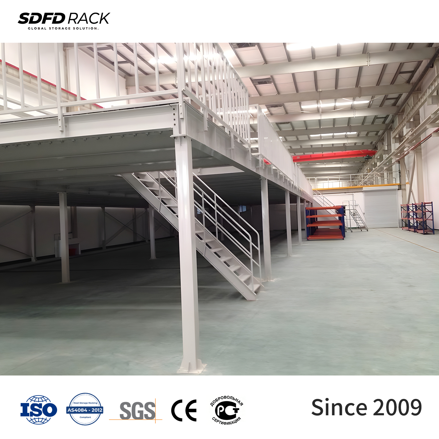 Industrial Platforms Office Lit Mezzanine Double Mezzanine Factory Warehouse Office Mezzanine Floor Rack for Warehouse Storage