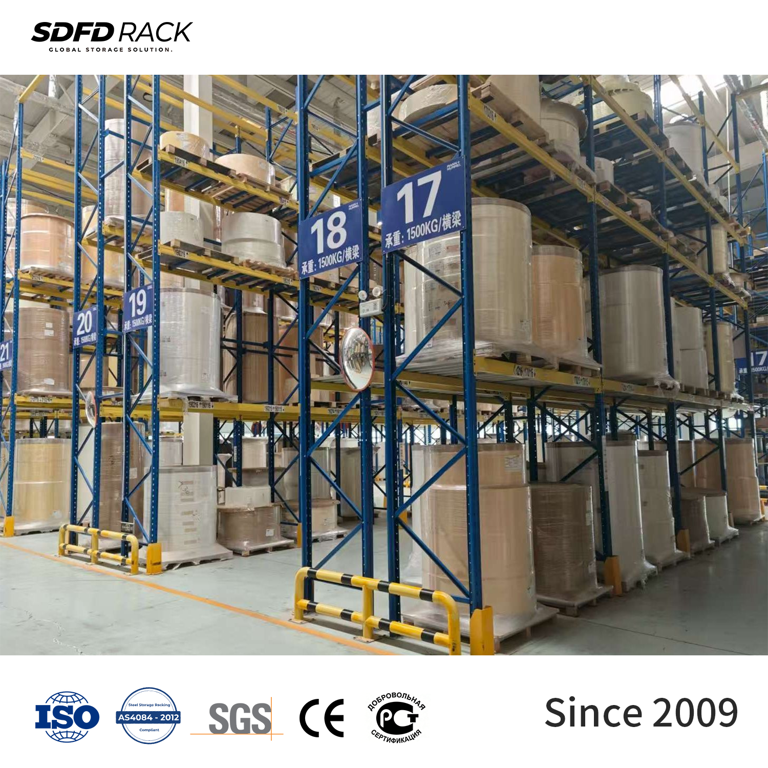 Factory Direct Warehouse Racking System Adjustable Metal Heavy Duty Pallet Rack with Rack Shelf & Wire Mesh Decking Custom
