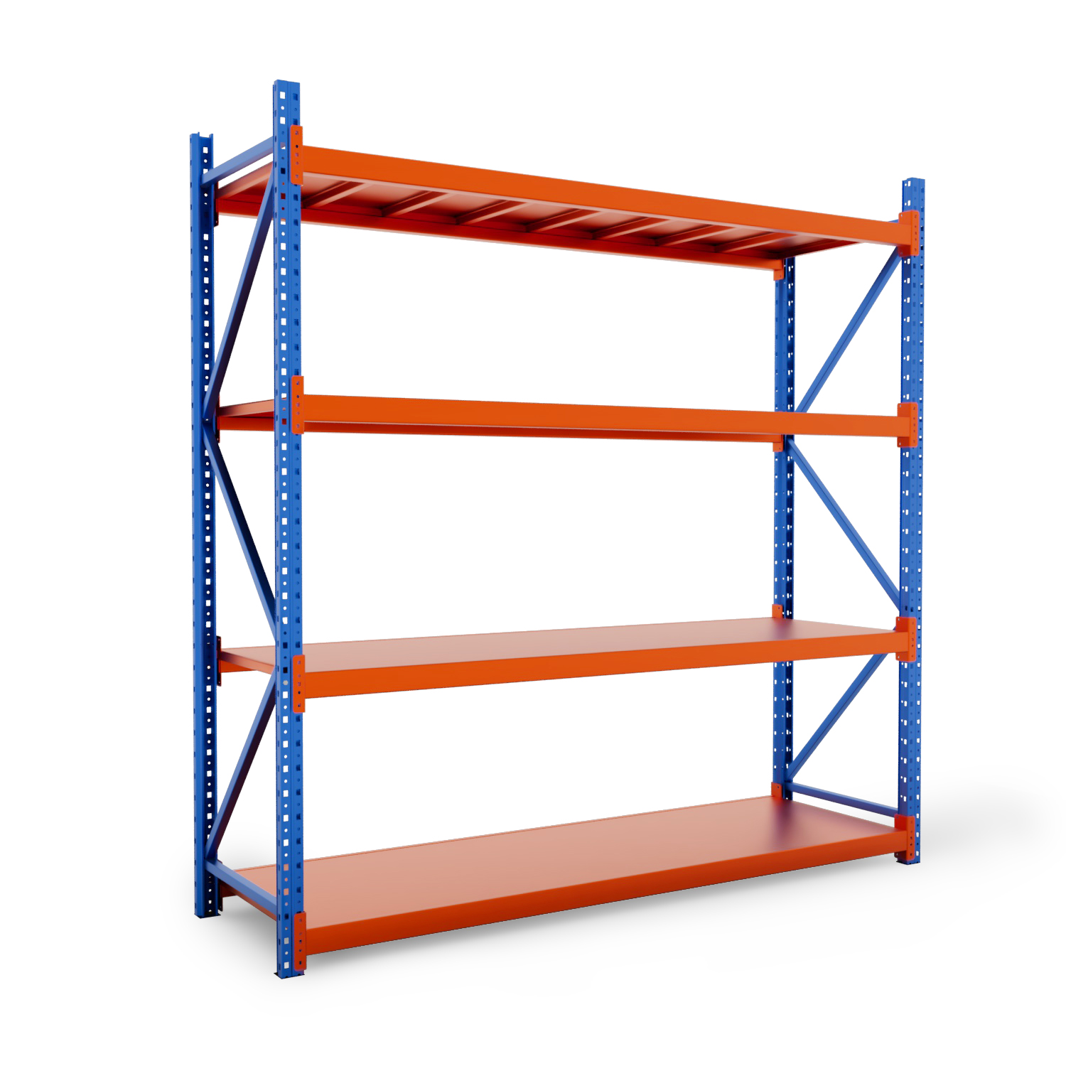 Factory Direct Medium Duty 4-Layer Shelving System Customized Steel Adjustable Longspan Heavy Duty Racks for Warehouse Storage