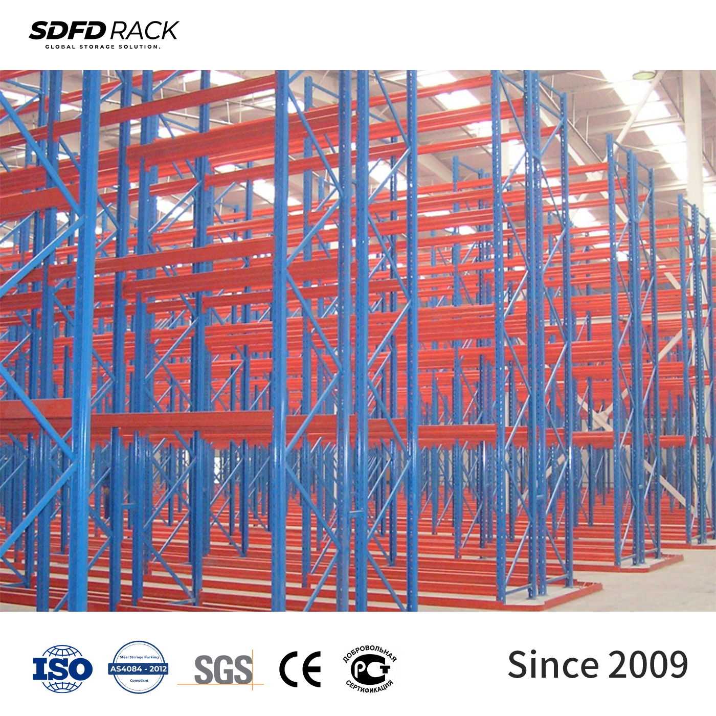 Durable Stable 5 Layer Narrow Aisle Warehouse Storage Rack Heavy Duty Selective Bolted Assemble Industrial Steel VNA Pallet Rack