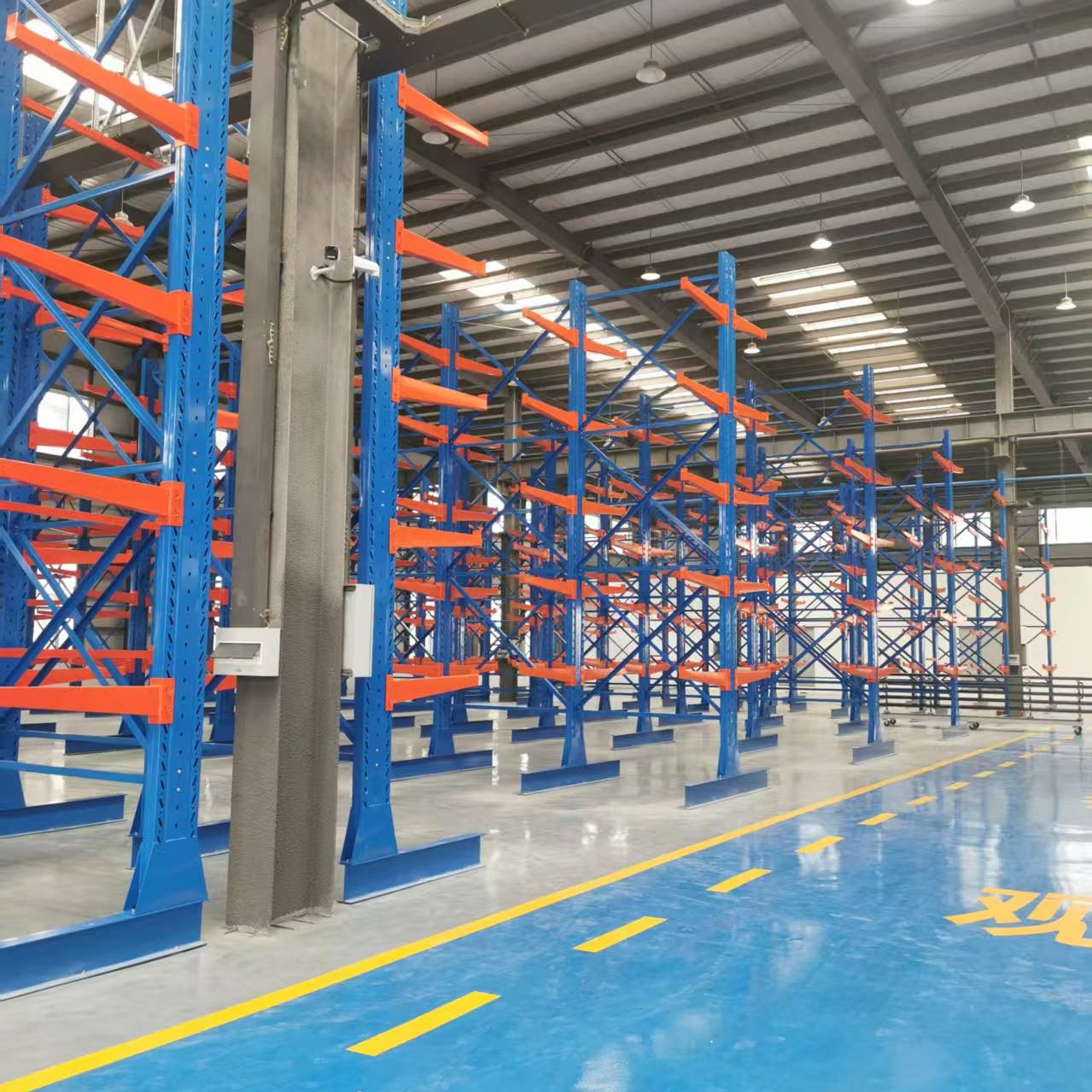 Double Sided Cantilever Racking Galvanized Steel Shelving for Pipe Lumber and Steel Profile