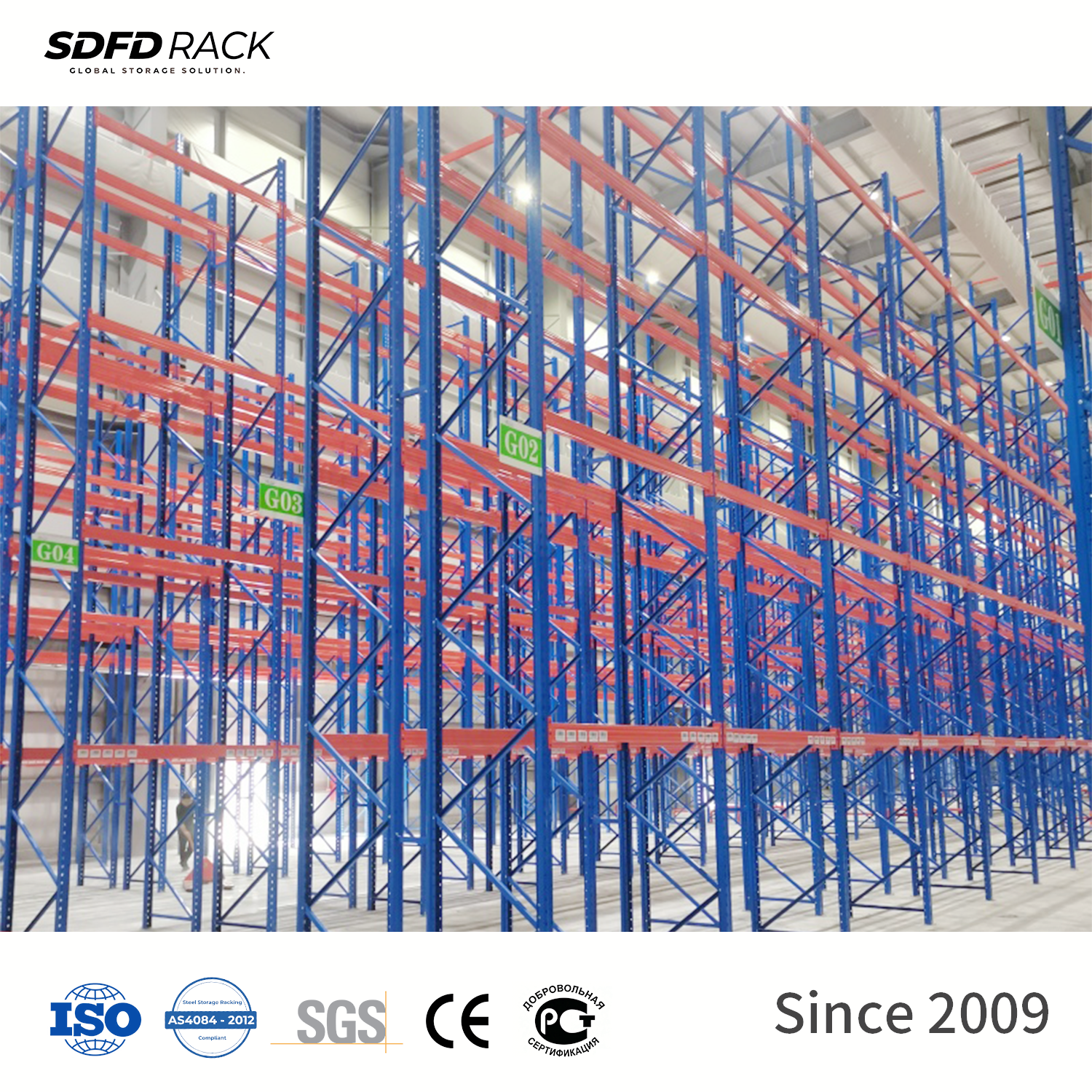 High Density Durable Warehouse Heavy Duty Selective Pallet Racking System Multi-Layer Adjustable Powder Coated Steel Pallet Rack