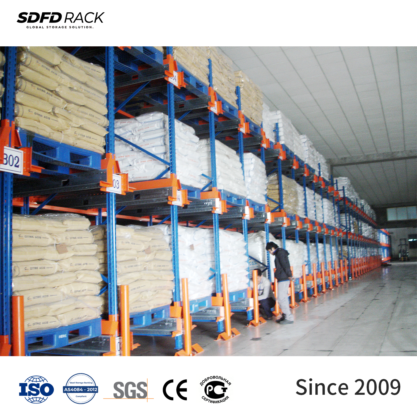 SDFD Rack CE Certified Automatic Warehouse Storage Racks Shelves Radio Shuttle Racking System Two Way Pallet Radio Shuttle Rack