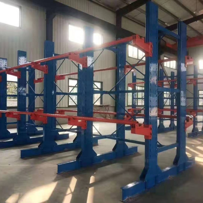 Warehouse Cantilever Storage Frame Heavy Duty Steel Rack for Bulk Long Building Materials