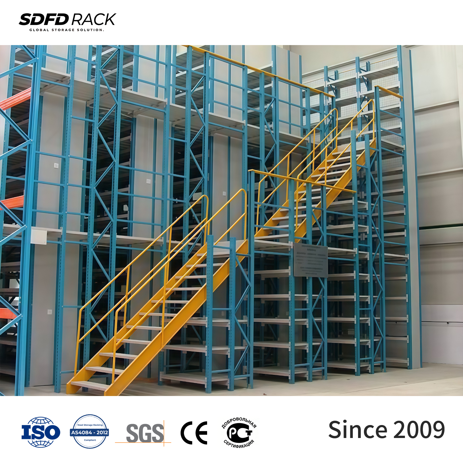 Hot Heavy Duty Steel Mezzanine Floor System Custom High Density Industrial Manufacturers Warehouse Storage Mezzanine Platform
