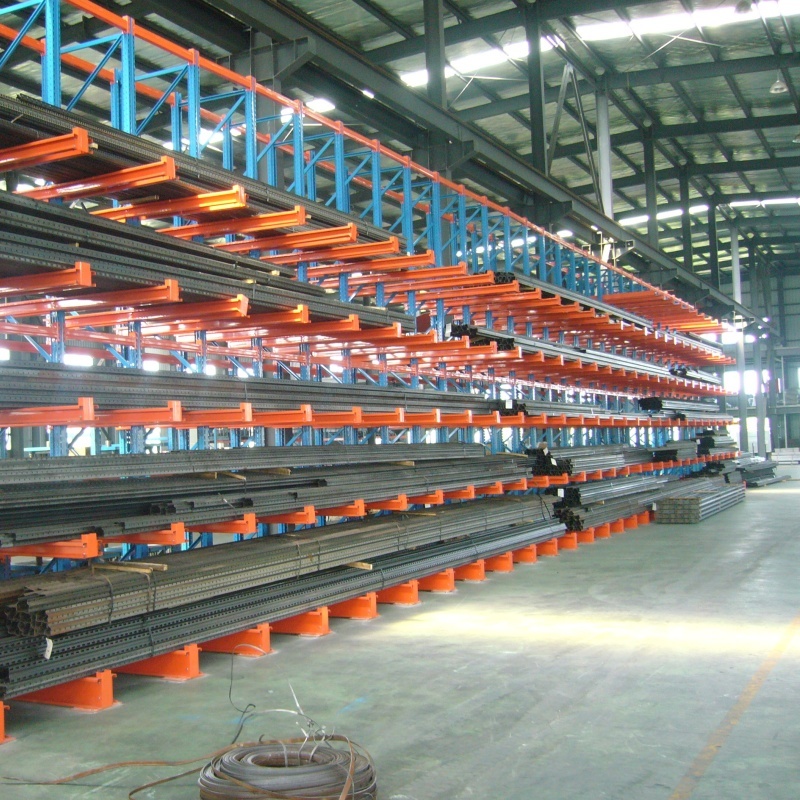 Sturdy Cantilever Racking Industrial Steel Shelf for Lumber Pipe and Reinforcement Storage