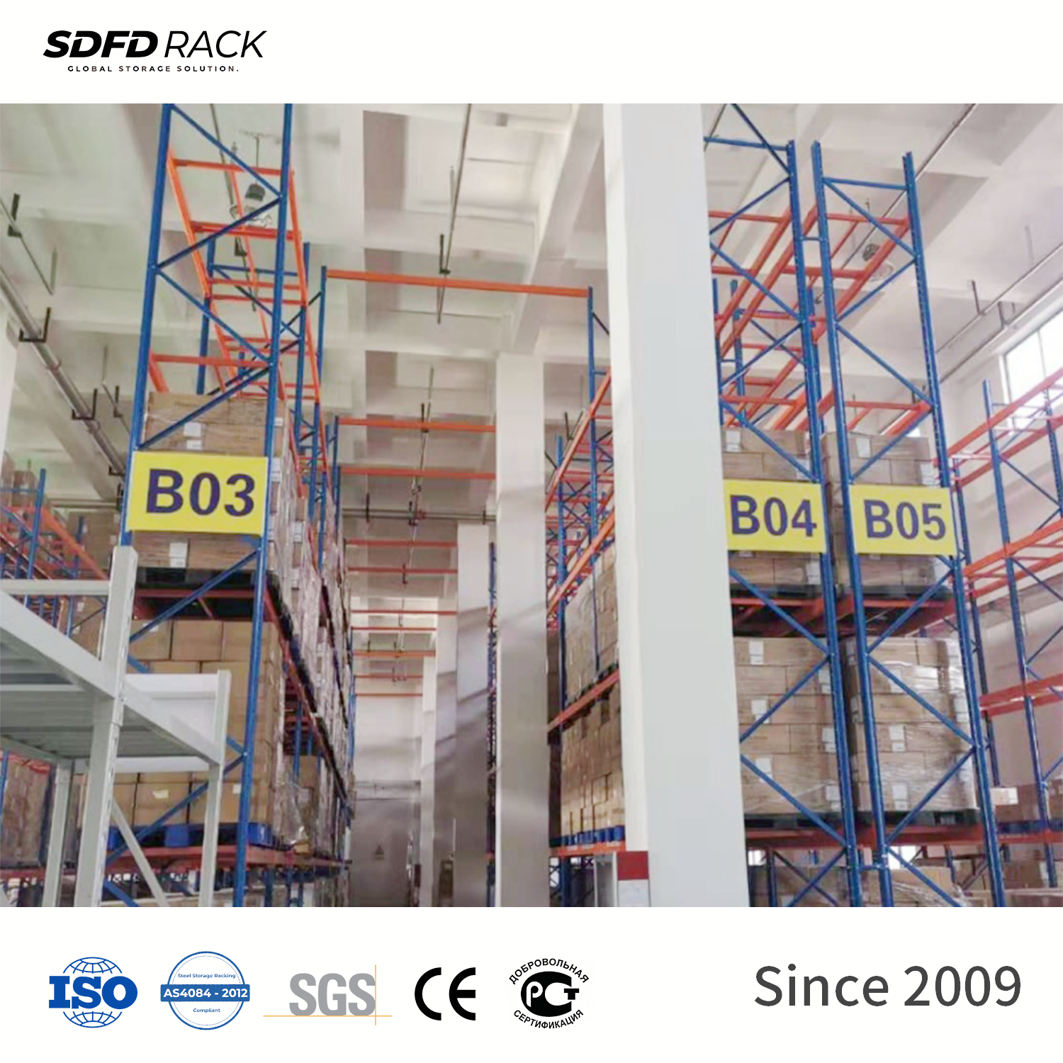 High-quality 5-Layer Steel Heavy-duty Pallet Racking for Warehouse Storage of Industrial Chemical Raw Materials