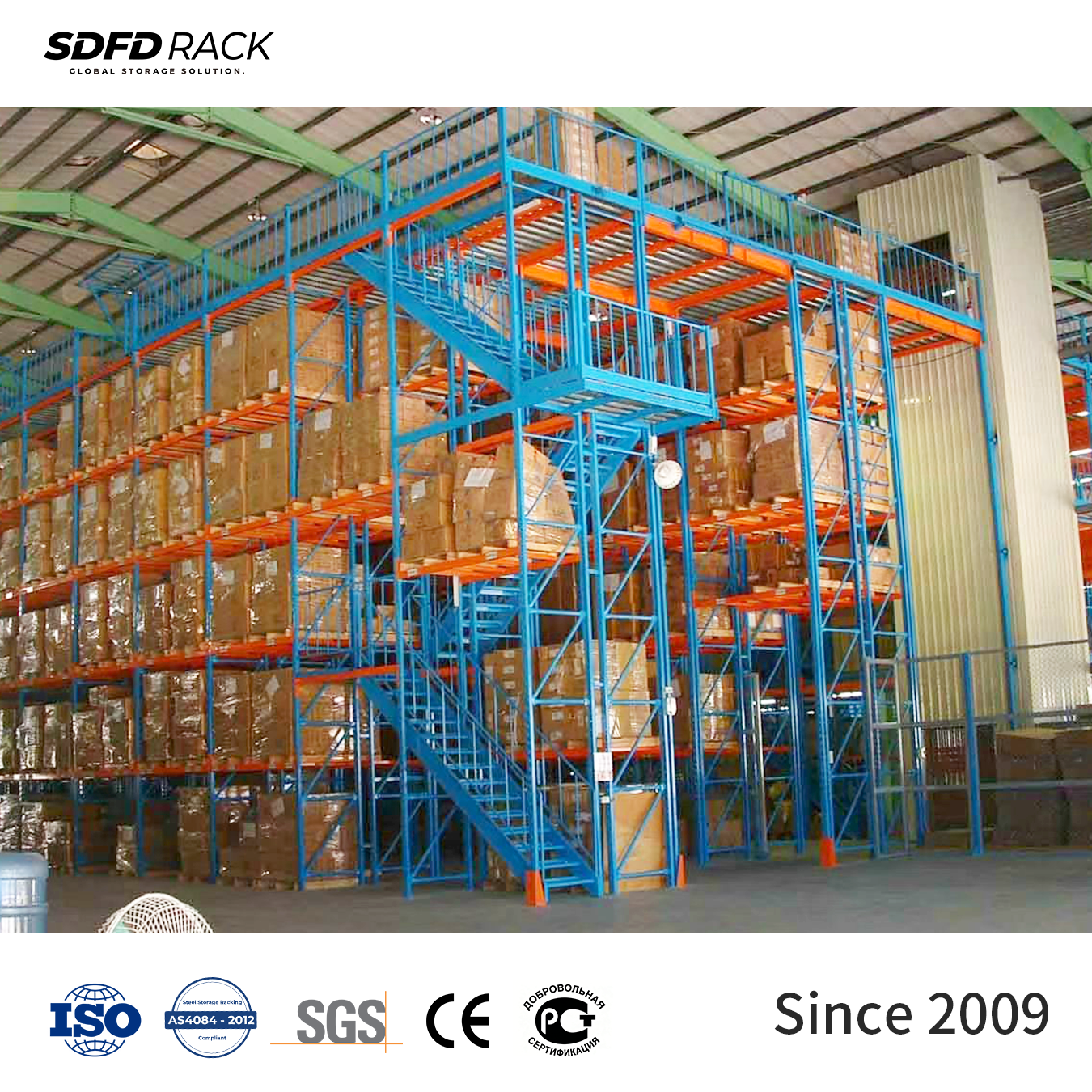 Factory Direct Durable Steel Industrial Mezzanine Floor Multi-Tier Warehouse Storage Racking System