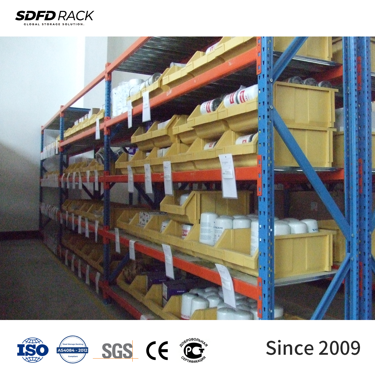 Customized Metal Medium Duty Rack for  Warehouse CE-Certification Steel Longspan Racks Durable Industrial Shelving