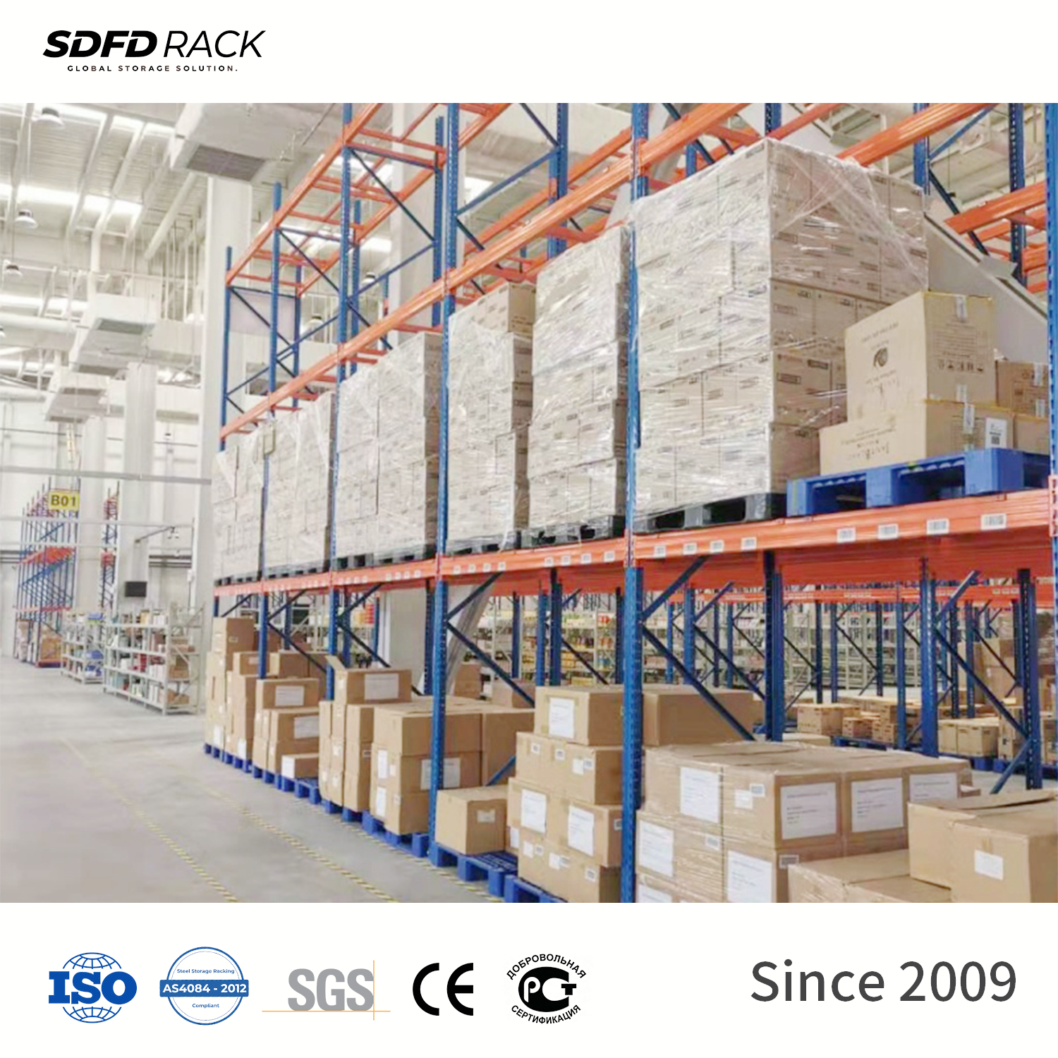 High-quality 5-Layer Steel Heavy-duty Pallet Racking for Warehouse Storage of Industrial Chemical Raw Materials