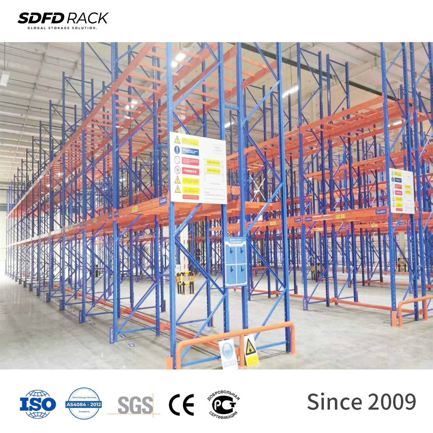 Adjustable High Quality Selective Pallet Shelving Customized 3000KG Load Industrial Heavy Duty Storage Racks