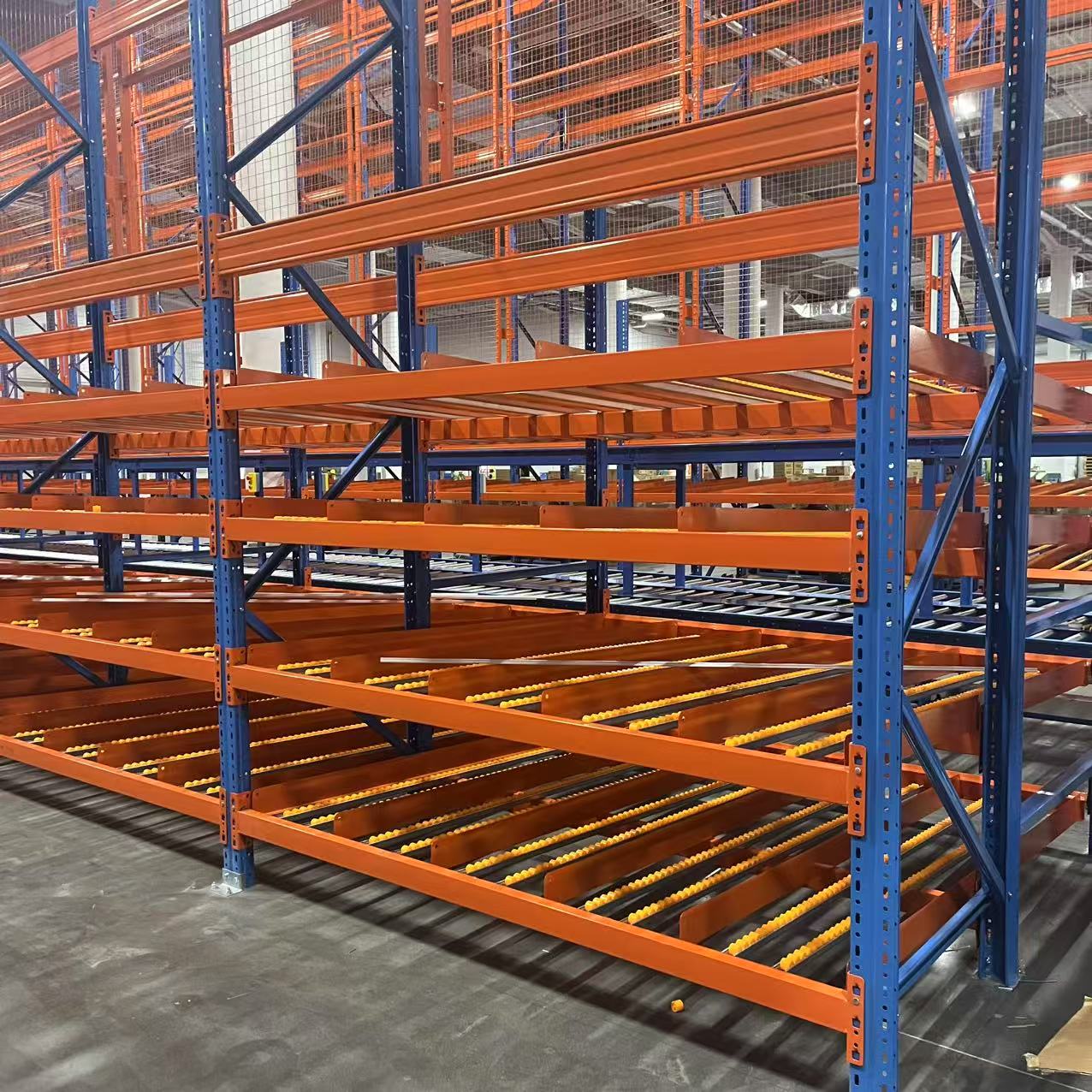 Space Saving 5 Layer Heavy Duty Gravity Carton Flow Rack Easy-to-Install Design CE Standard for Wholesale Warehouse Inventory