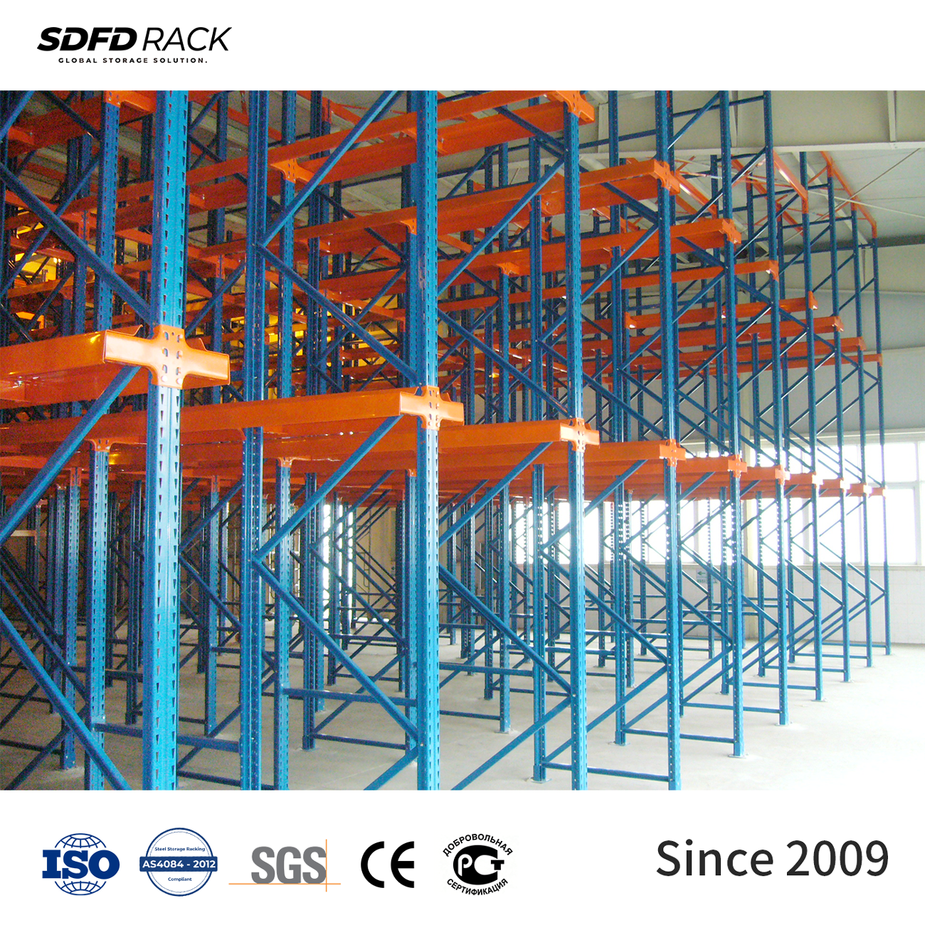High Density Pallet Racking Warehouse Heavy Duty Rack Steel Industrial Drive-in Racking Metal Storage Shelves Customized