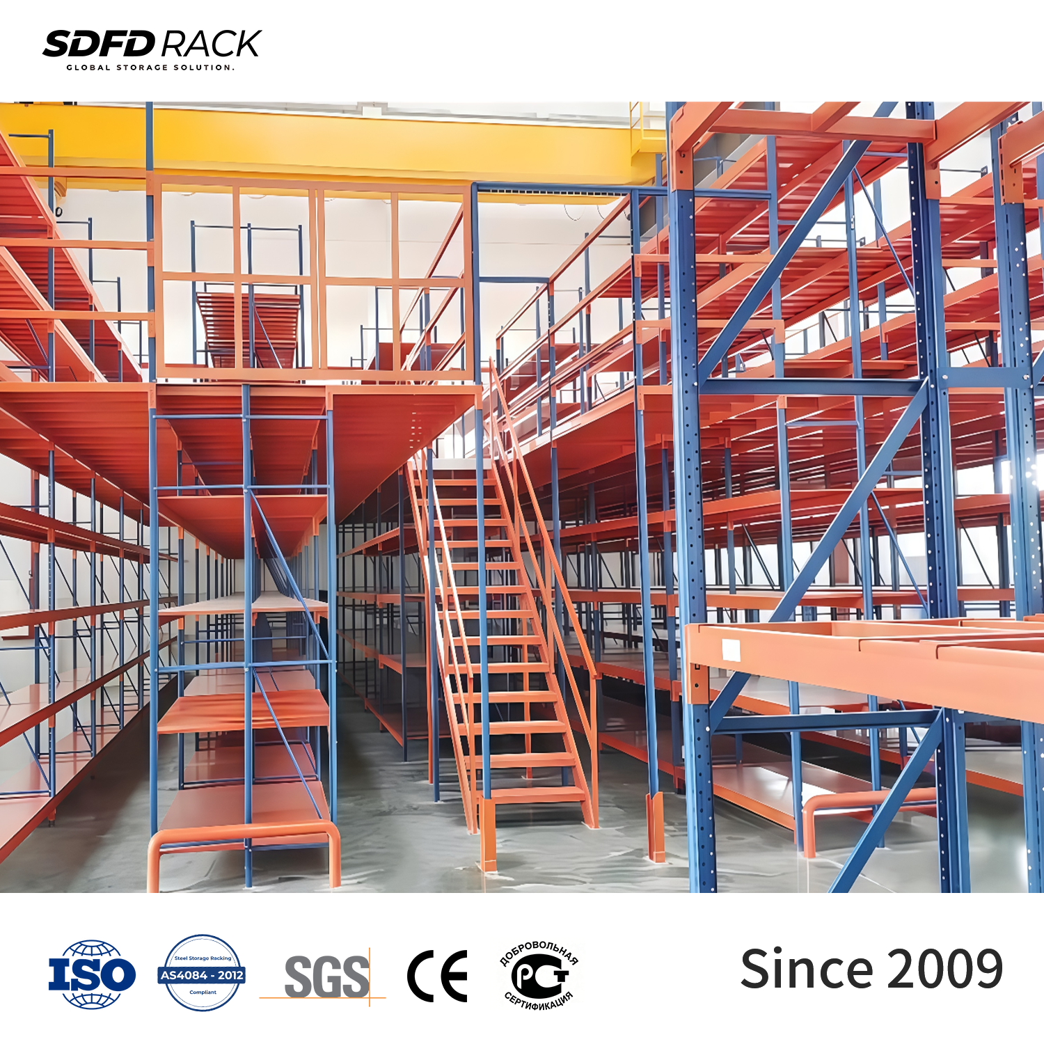 Hot Heavy Duty Steel Mezzanine Floor System Custom High Density Industrial Manufacturers Warehouse Storage Mezzanine Platform
