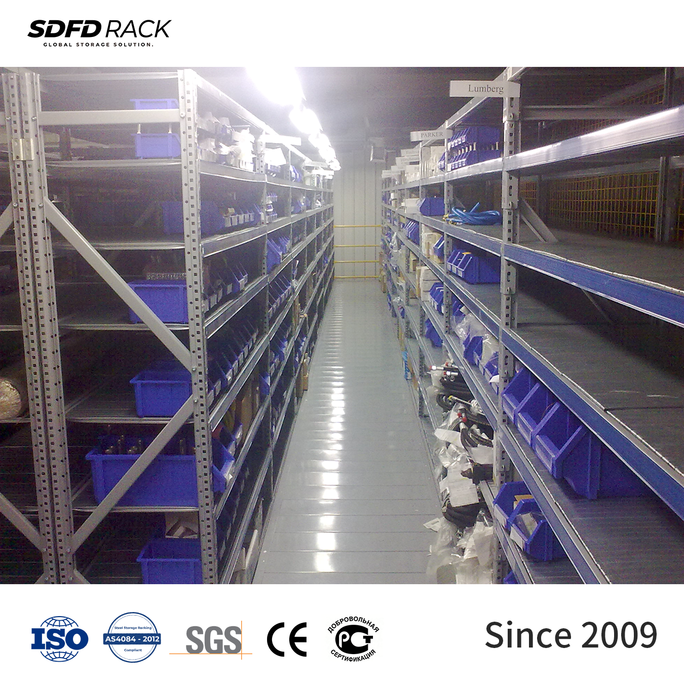 Warehouse Mezzanine Platform Racks Durable Steel Customized 2-Level Industrial Storage Racking System