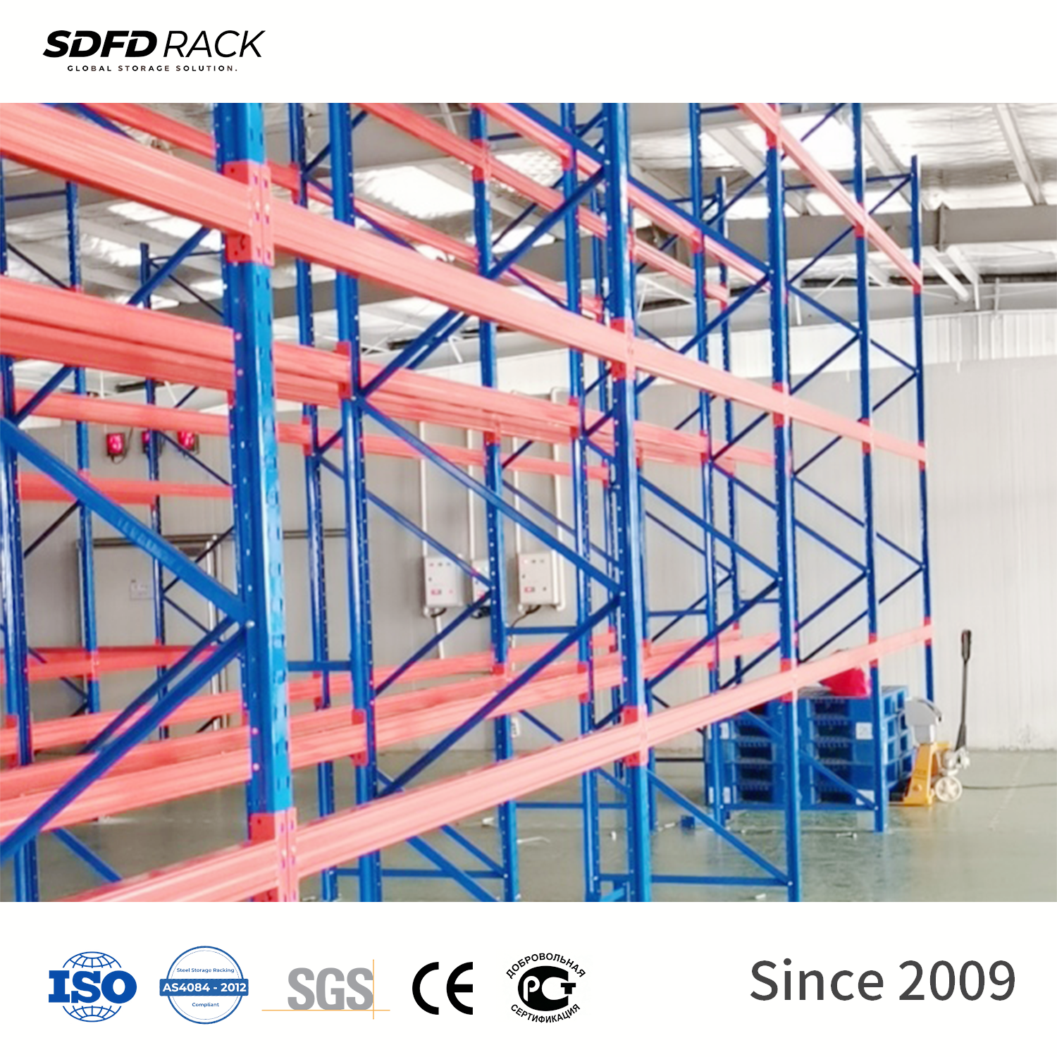 High Density Durable Warehouse Heavy Duty Selective Pallet Racking System Multi-Layer Adjustable Powder Coated Steel Pallet Rack