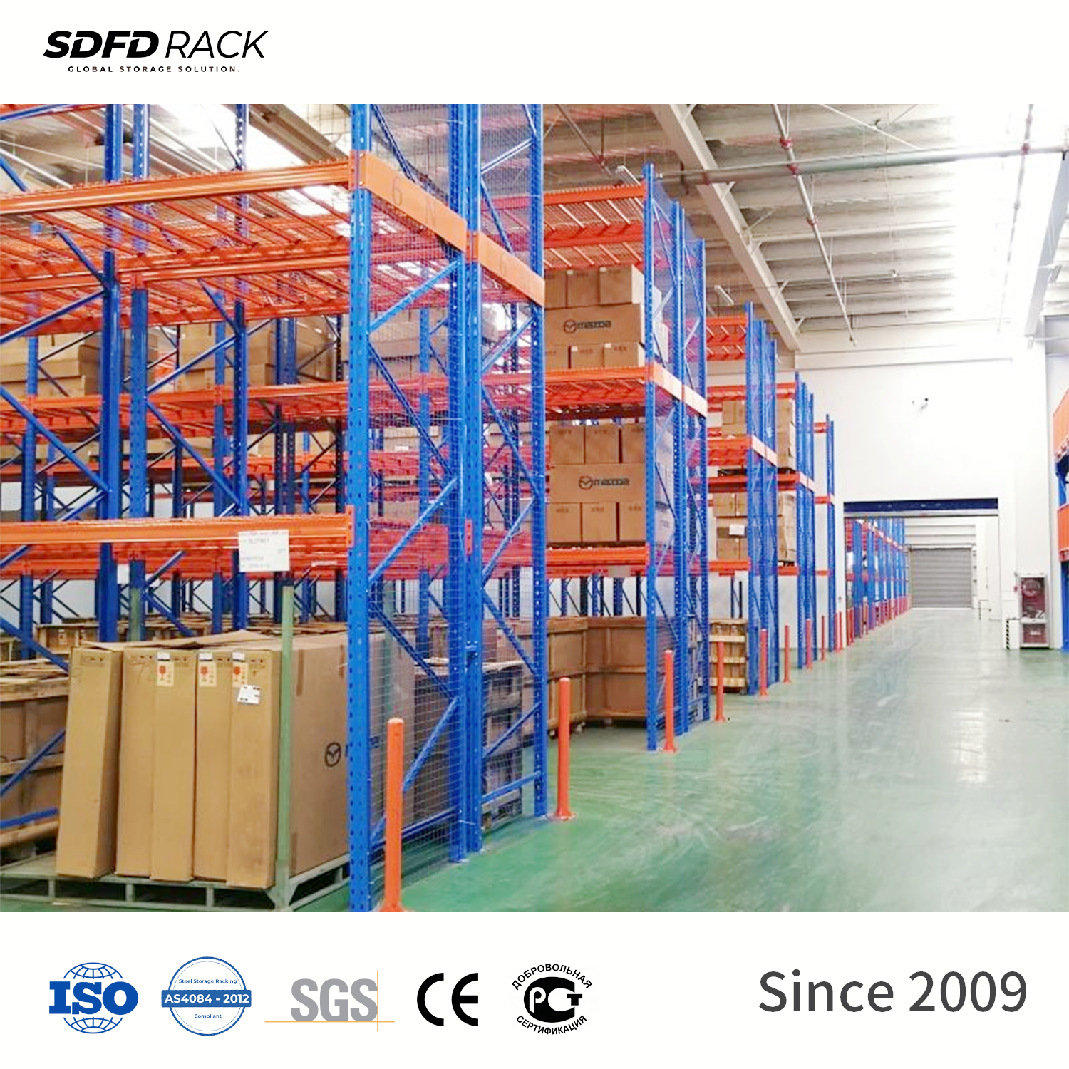 Adjustable High Quality Selective Pallet Shelving Customized 3000KG Load Industrial Heavy Duty Storage Racks