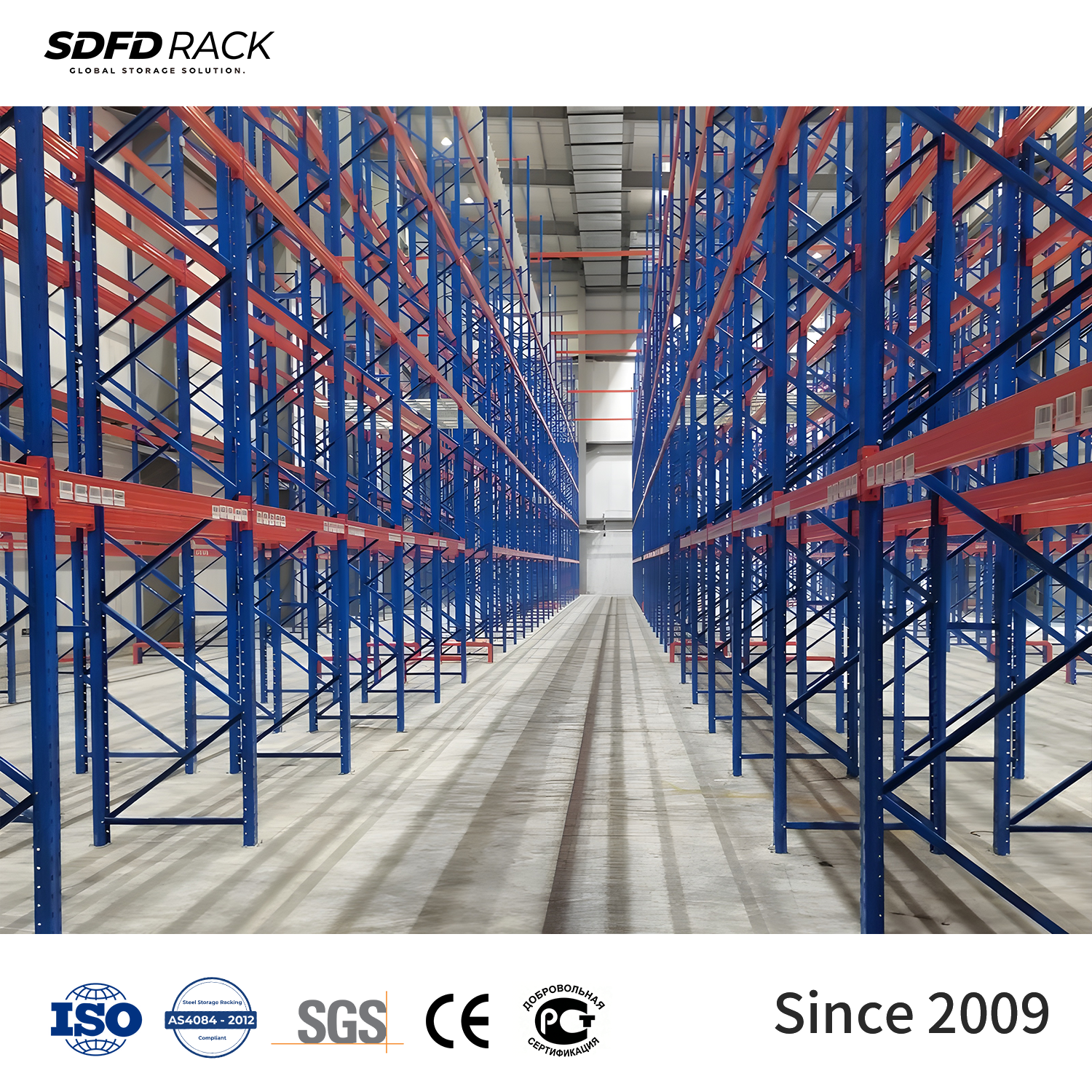 Customized Size Steel Heavy Duty Teardrop Pallet Rack Easy Assembly Durable Adjustable for Industrial Warehouse Storage