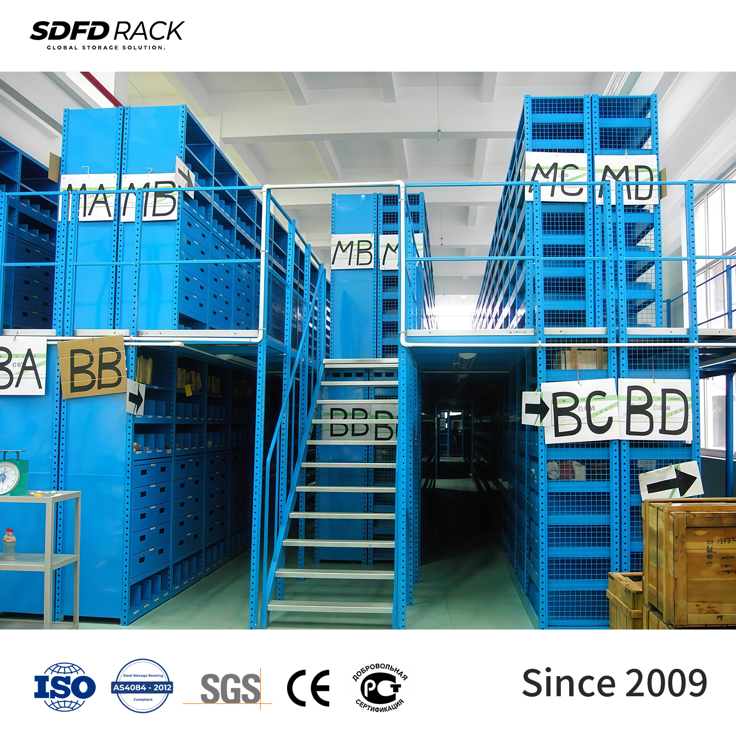 Heavy Duty Mezzanine Floor Racking Warehouse Storage Racks Shelf Units Double Industrial Platforms