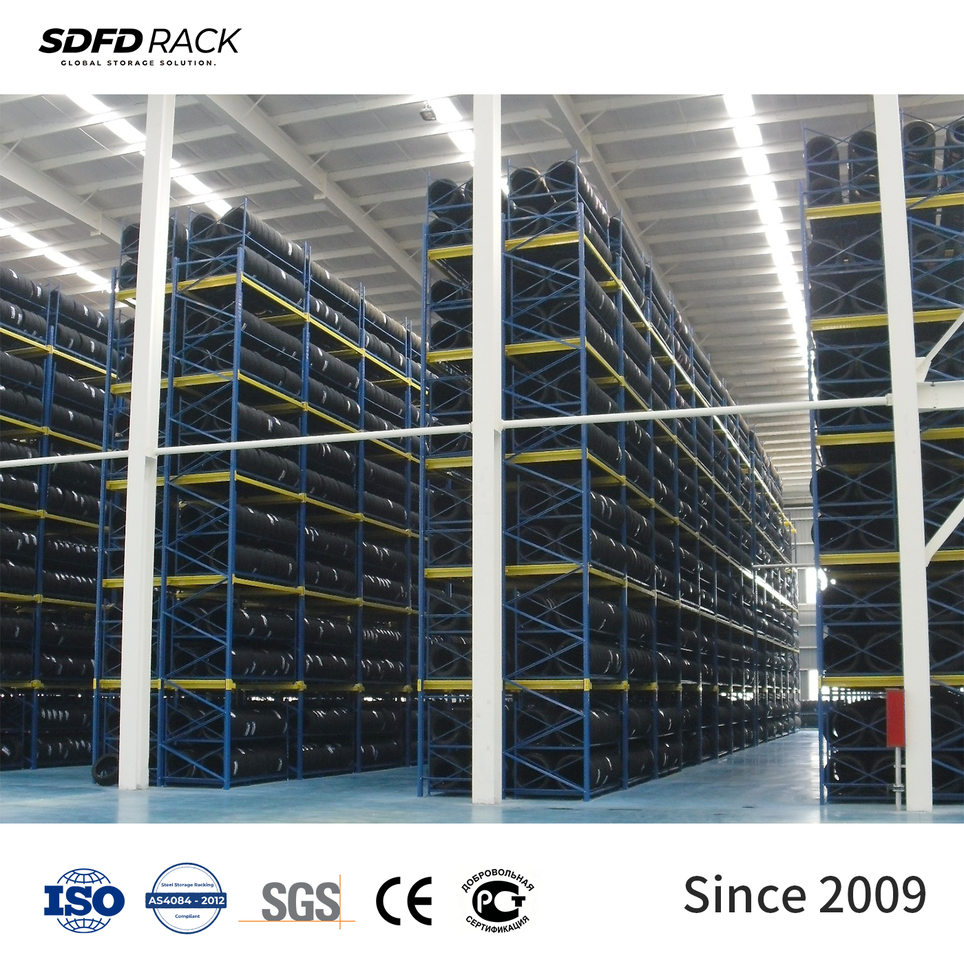 Efficient Drive-In Rack Drive-Through Pallet Racking System Cold Rolled Steel Rivet Racking Heavy Duty Card Slot Assembly