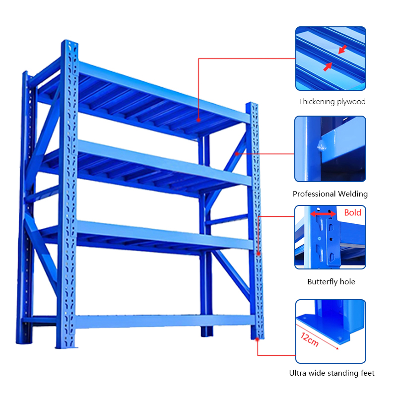 Boltless Long Span Storage Adjustable Corrosion Protection Galvanized 200Kg Industrial Warehouse Steel Racking