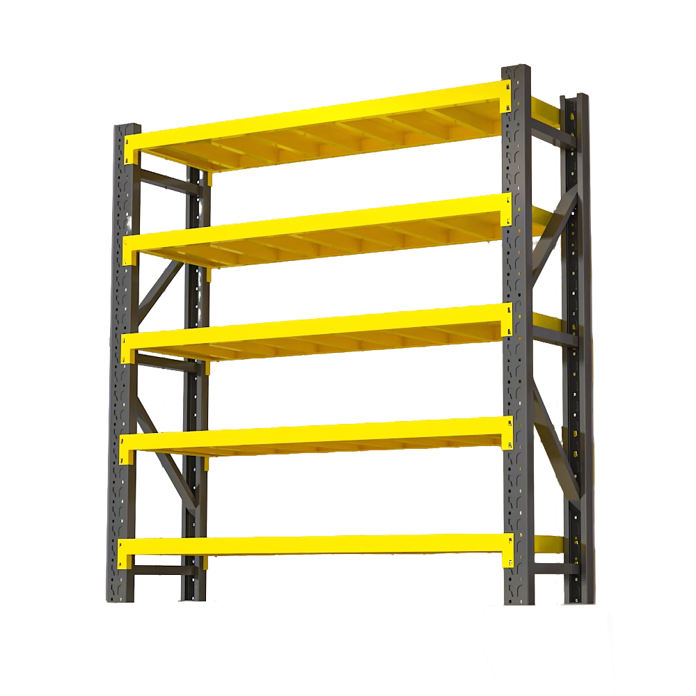 Steel Shelf Warehouse 4 Layer Thickened No-Screw Assembly Racks & Shelves Storage Rack  Warehouse Garage