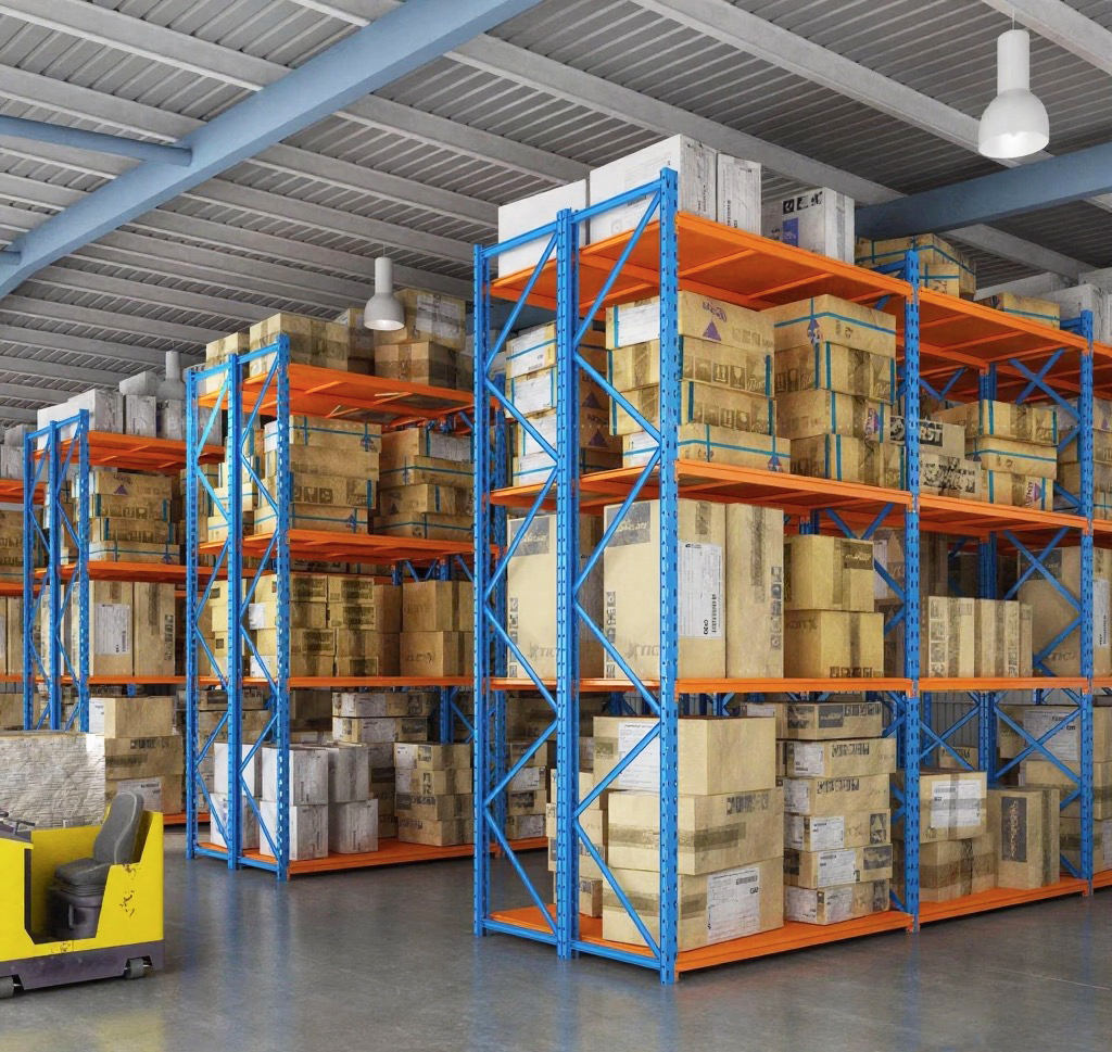 Pallet Racking Systems Steel Storage Shelves Beam-Type Heavy-Duty Warehouse Racks Large Thickened Assembled