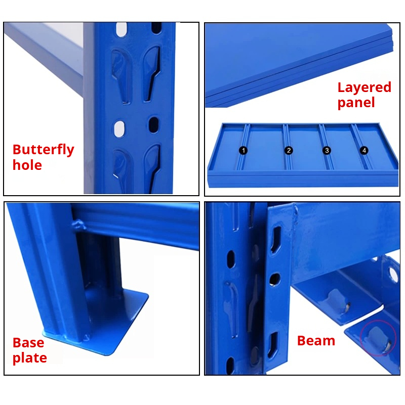 Warehouse Racking 4 Layer Iron Rack Thickened Industrial Storage Shelves Customized Heavy Duty Shelving Anti-rust