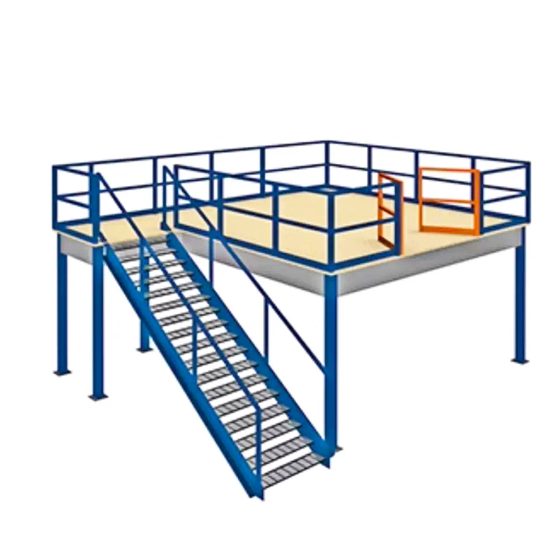 Warehouse Mezzanine Racking Multi-tier Customizable Size Heavy Duty Metallic Corrosion Protection Powder Coated Industrial Floor