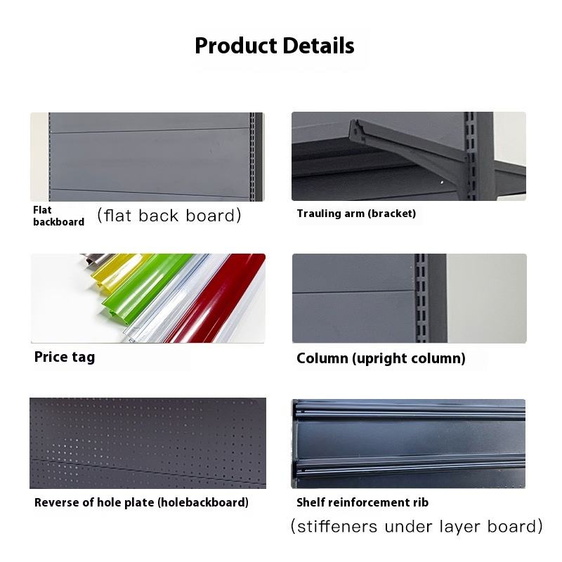Wholesale Supermarket Shelf Display Rack Single-Double Board Shelf for Stationery Store Convenience Store