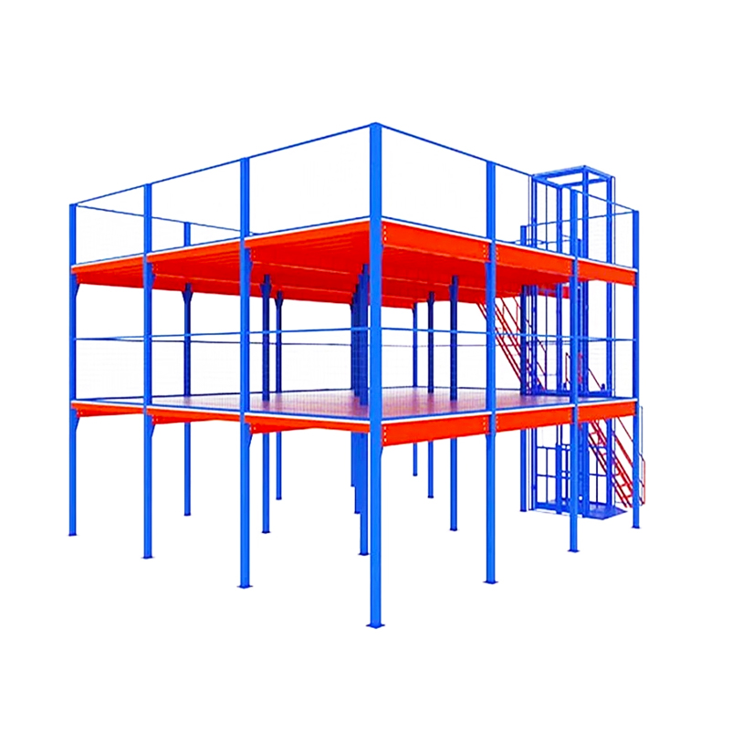 Mezzanine Racking System Metal Anti-rust Foldable Customizable Durable Multi-level Industrial Warehouse Storage