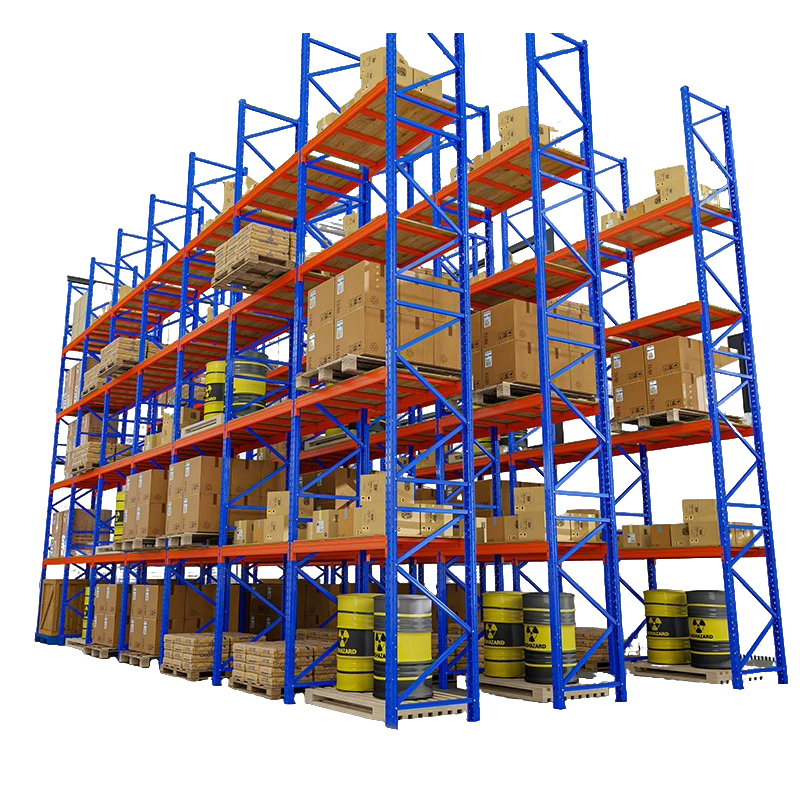 Heavy Duty Metal Display & Storage Racks 4/5 Layer Corrosion Protection High Capacity Butterfly Hole Warehouse Pallet Racking