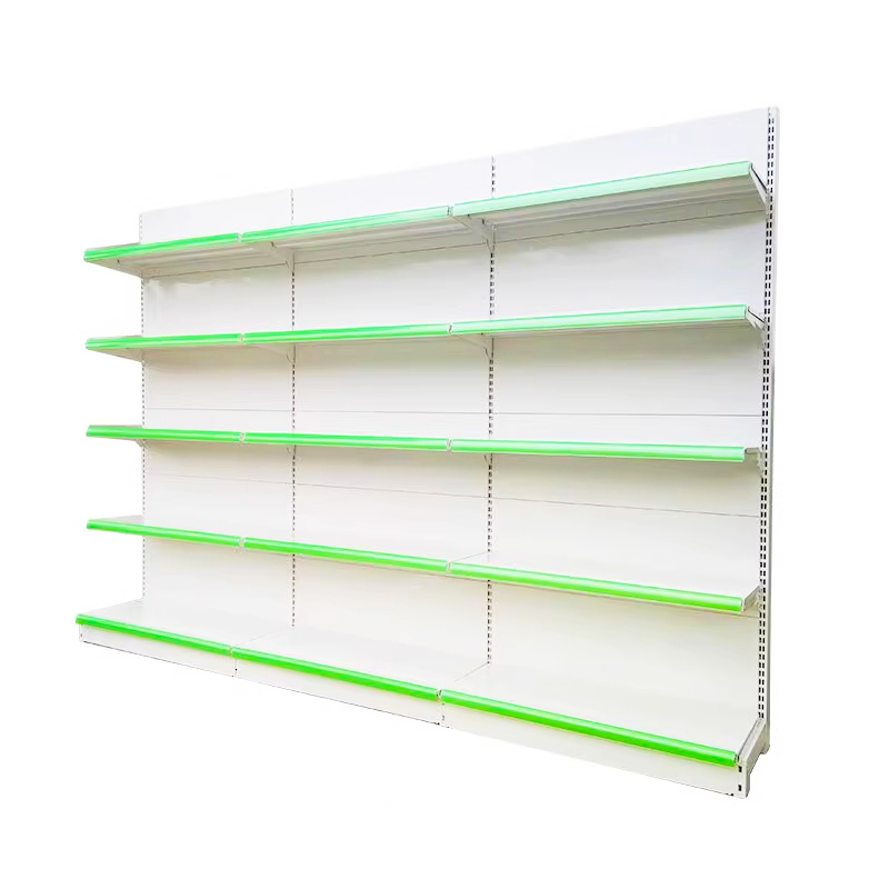 Store Shelves Ensamblados Sin Tornillos Metal Convenience Store Customizable Multi-Layer Shop Shelves