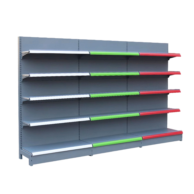 Retail Racks Convenience Store Metal Display Shelf  Multi-level Supermarket Shelves Thickened Durable