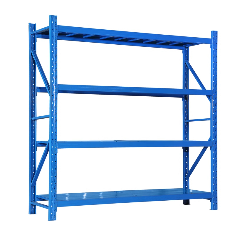 Industrial Adjustable Heavy Duty Metal 4-Layer Anti-Rust Epoxy Coated Warehouse Shelving Storage System