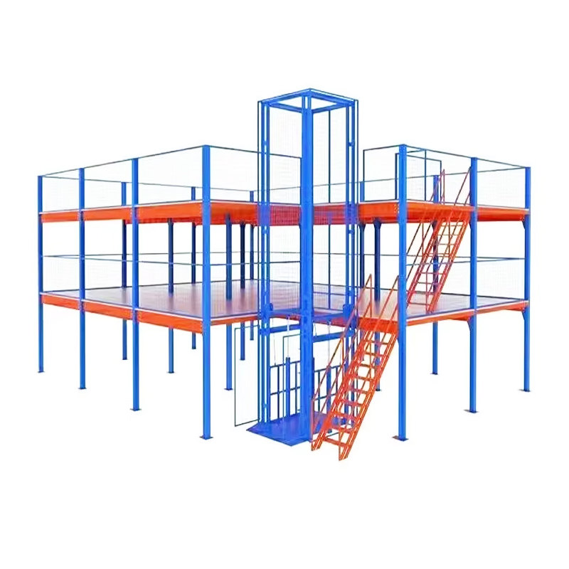 Industrial Metal Mezzanine Platform Warehouse Rack Large Storage Capacity Customizable Size Anti-Rust Corrosion Racking