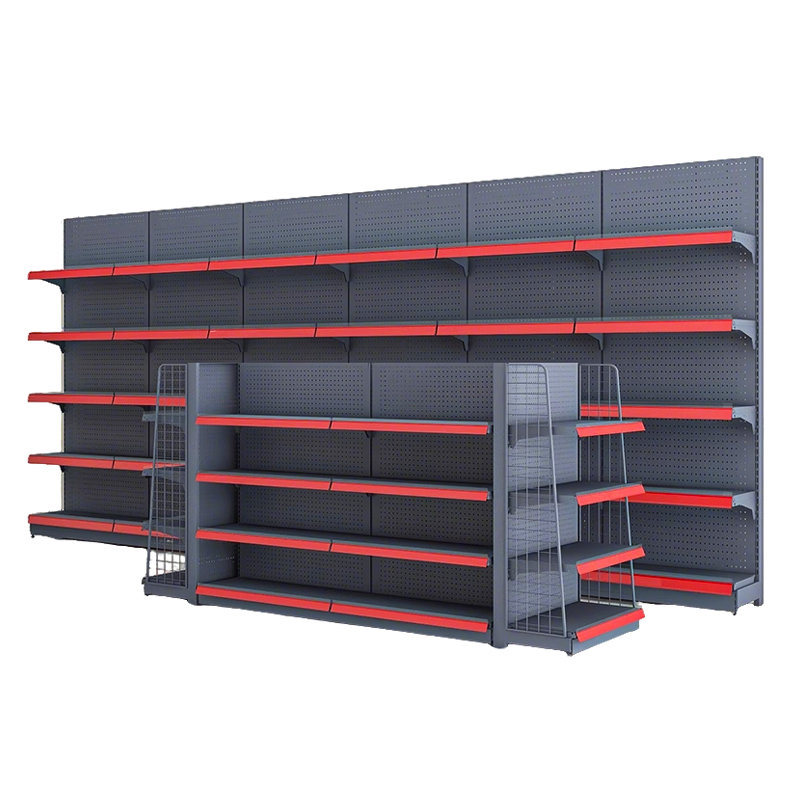 Super Market Shelf Adjustable Custom Super Market Display Double-Sided Super Market Metal Rack