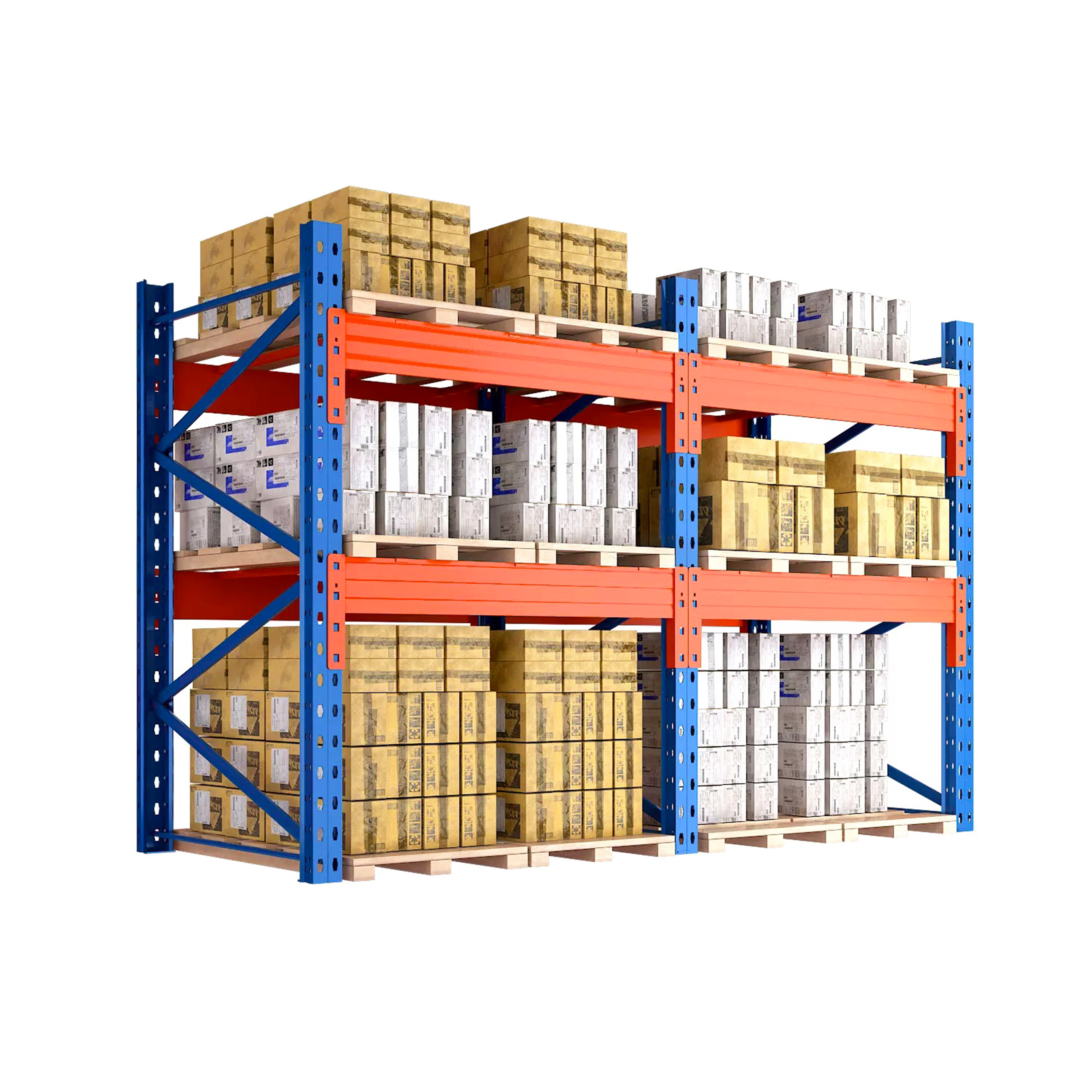 Multi-level Customizable 5-Layer Heavy Duty Pallet Racking Systems Butterfly Hole Warehouse Garage Foldable Corrosion Rack