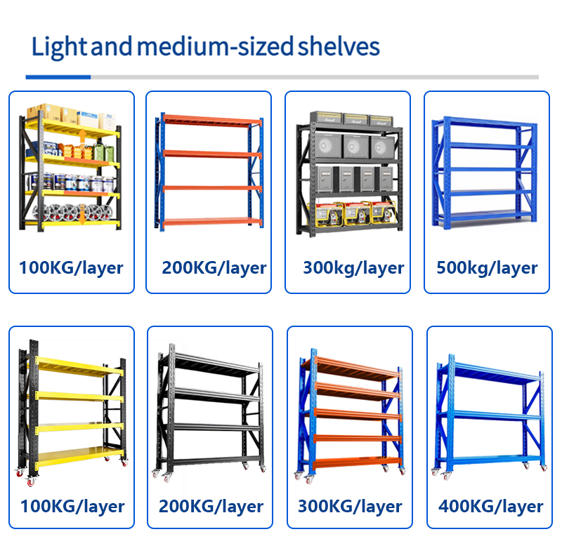 Shelf Rack Storage Butterfly Hole 100-500kg Garage Shelf Industrial  Warehouse Cargo Storage Shelves