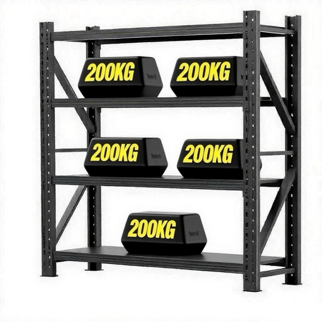 Boltless Racking System Cold-rolled Steel 4/5 Anti-Rust Powder Coated Freestanding Customizable Sizes Thickened Commercial Rack