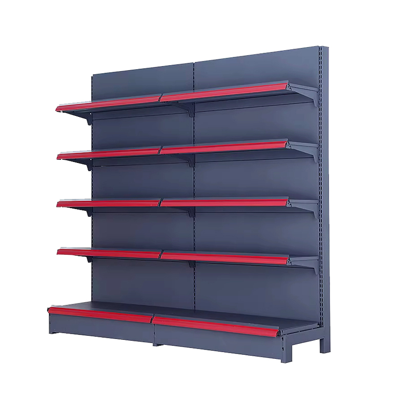 White Supermarket Shelves Single Double-Sided Perforated Boards Multi-Layer Display Racks for Pharmacies Convenience