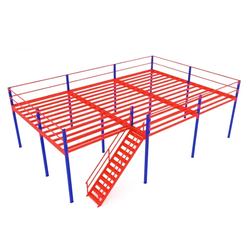 Warehouse Mezzanine Racking Multi-tier Customizable Size Heavy Duty Metallic Corrosion Protection Powder Coated Industrial Floor