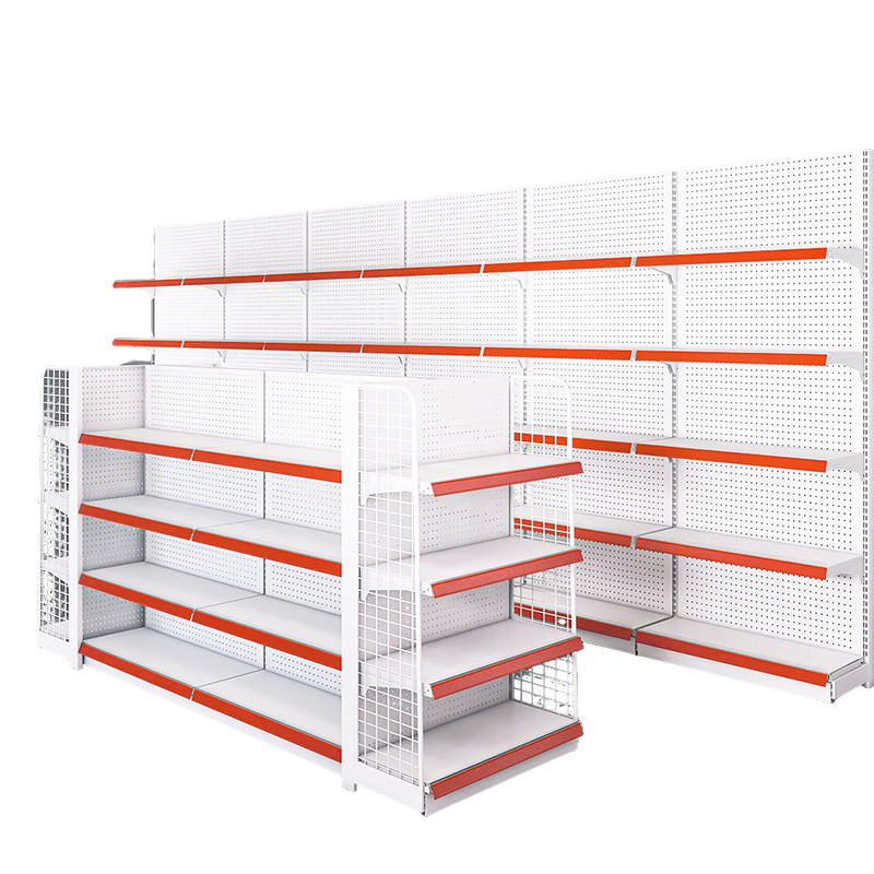 Super Market Shelf Adjustable Custom Super Market Display Double-Sided Super Market Metal Rack